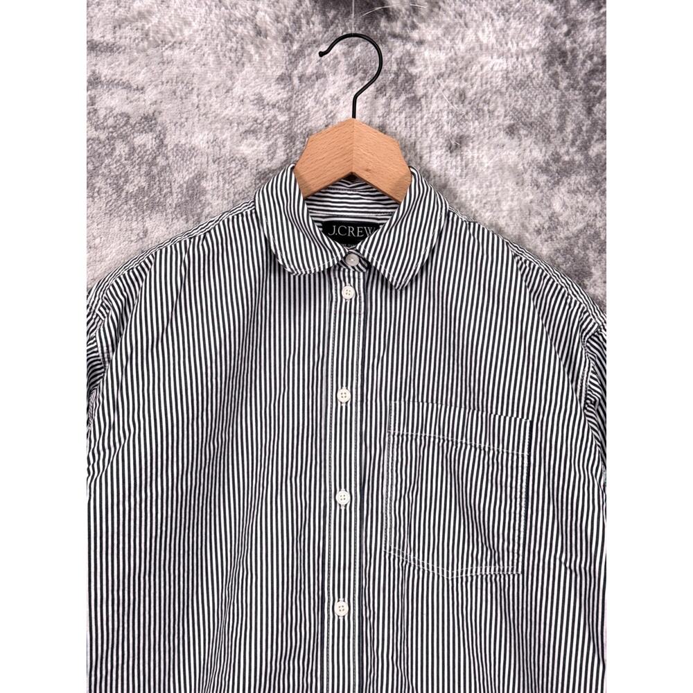 J Crew Etienne Oversized Shirt XXS Womens Oxford Striped Long Sleeve - Picture 2 of 9